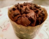 Chocolate brownies, intense, baked in a petite cup