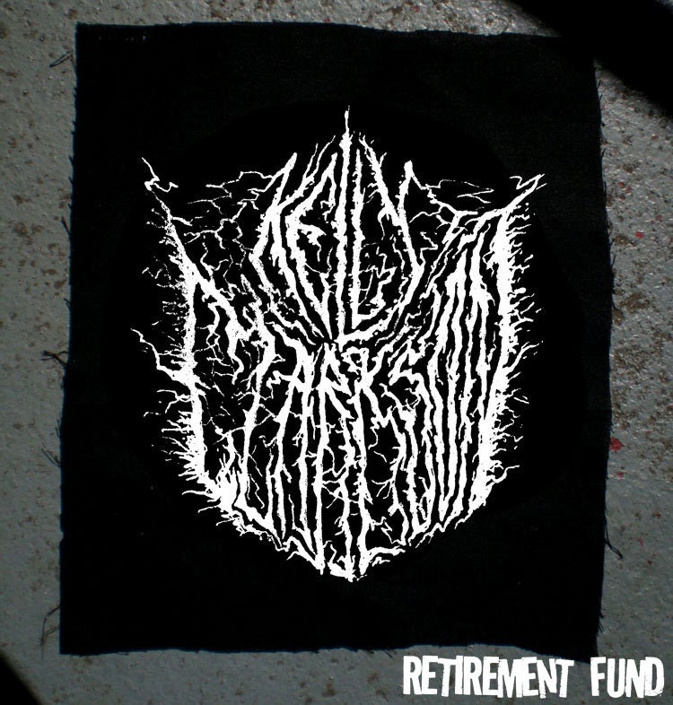 Kelly Clarkson inspired grind black metal screen printed patch
