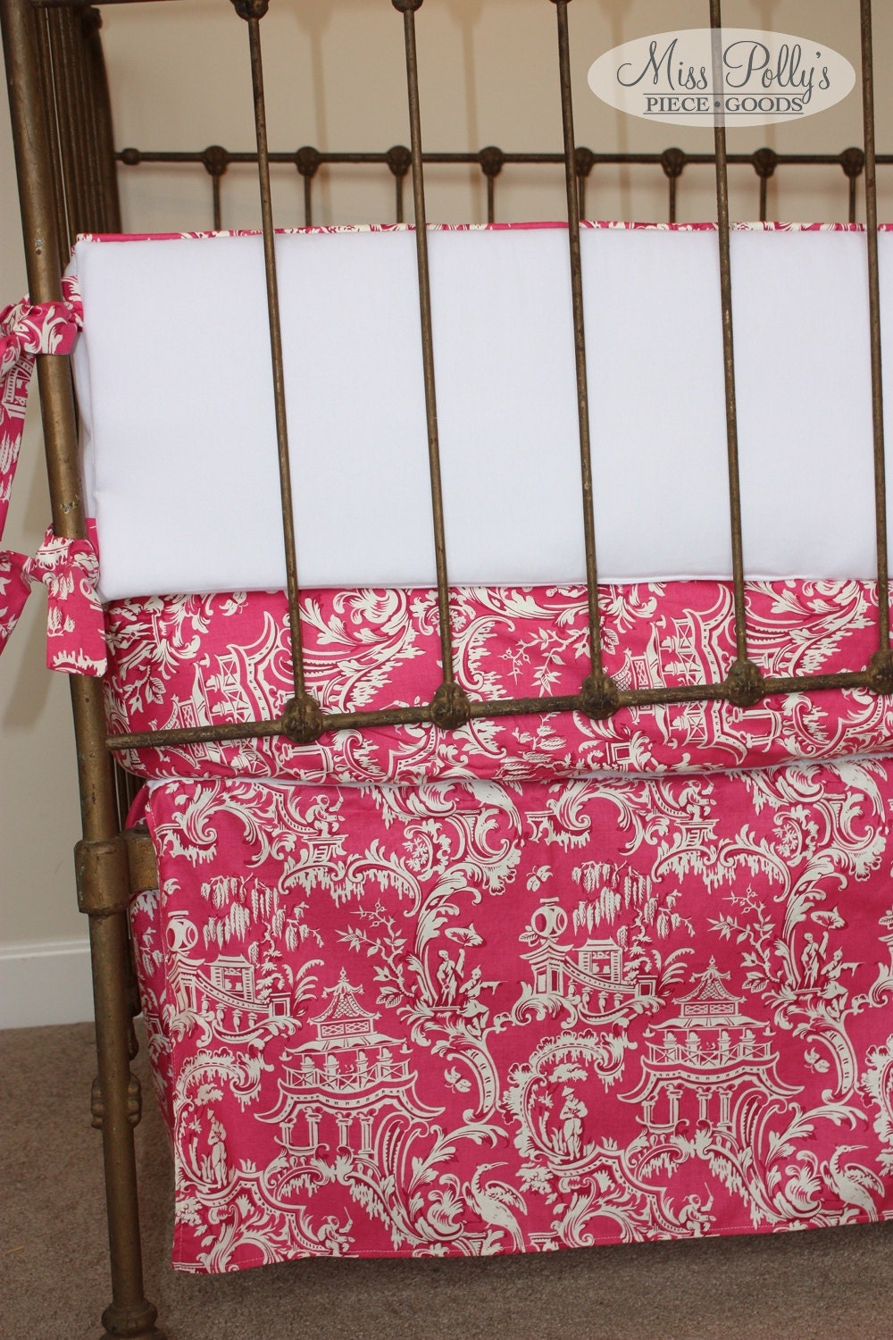 Custom Modern Baby Crib Bedding -Design Your Own- Chinoiserie