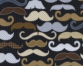 Mustache Baby Blanket and Your Choice of Bubble Dot Minky