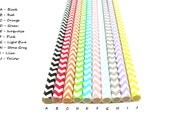 50 Chevron Paper Straws - Pick Your Own Mix