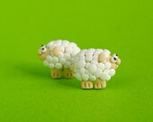 Sheep stud earrings - Cute animal jewelry - Country Series