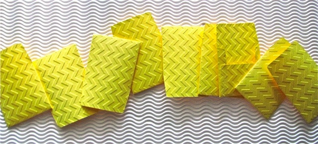 36 teeny tiny miniature square envelope note sets embossed chevron stationery party favors weddings guest book table number