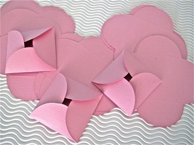 36 teeny tiny miniature petal envelope note card sets in your choice of colors stationery party favors weddings love note tooth fairy
