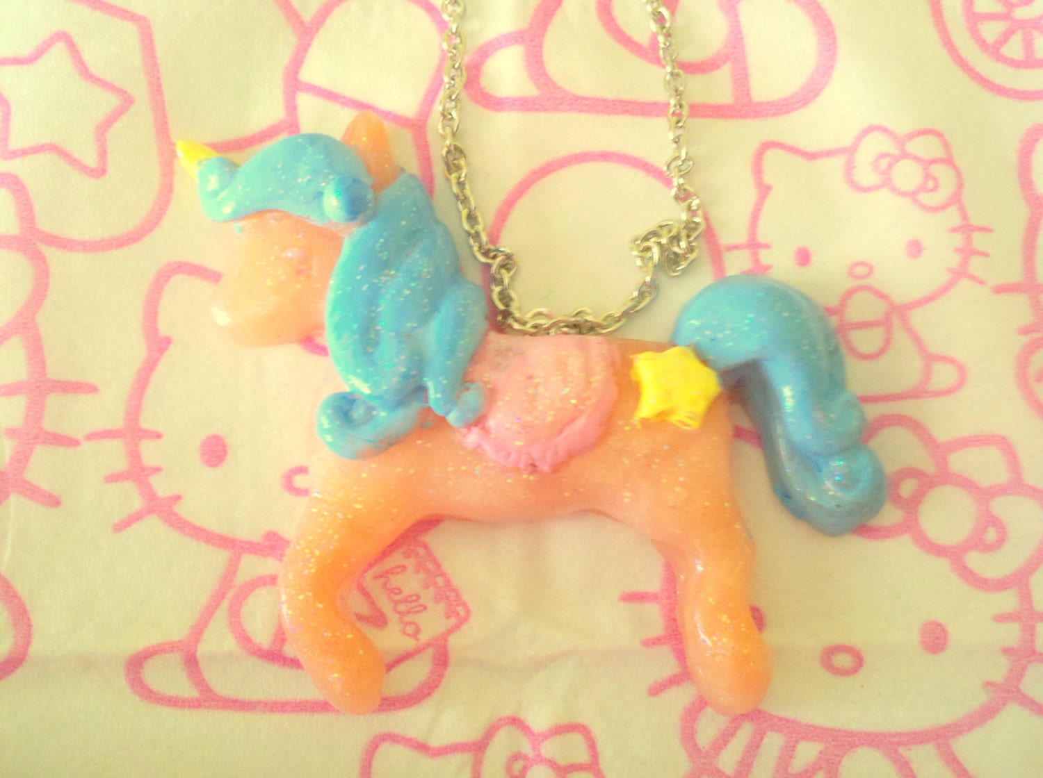 fairy magical pastel glitter unicorn charm