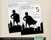 Super Hero Birthday, Super Boy Invite Printable