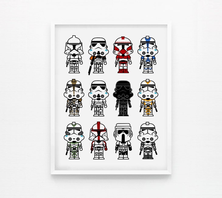 Star Wars Troopers 8x10 art print