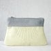 Pleated Clutch purse Yellow Grey Linen Pastel Spring Bridesmaids