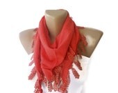 red cotton scarf , 2013 fashion scarf trend , spring summer accessories, Mothers Day Gifts