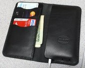 iPhone 5  Leather wallet, No. 75,  Black  - by GARNY - Free Shipping - bl