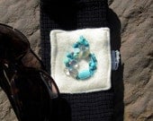 sunglass case. soft. iphone case. sunglass pouch. beaded. handmade. water drop. summer