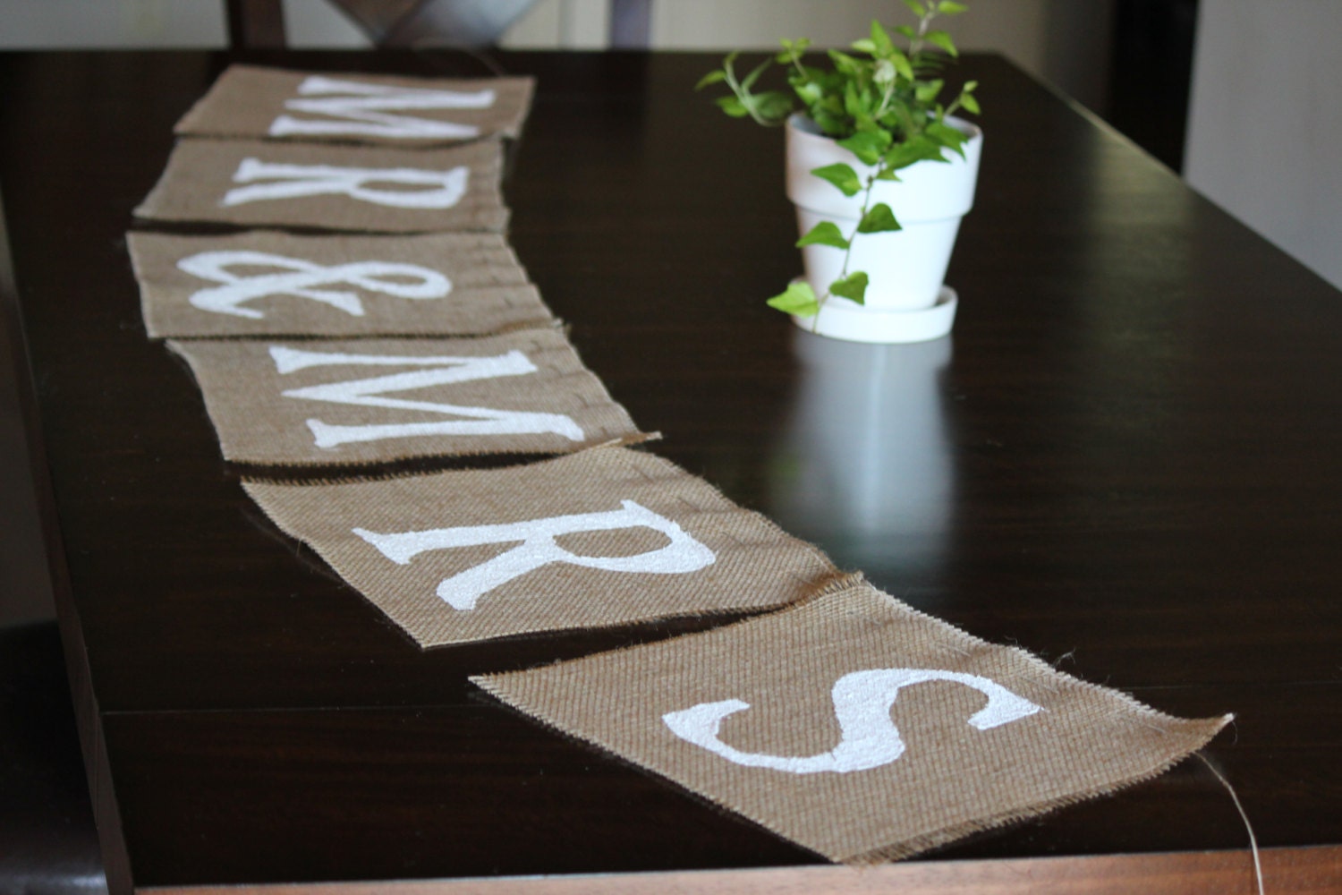 Burlap Wedding Banner