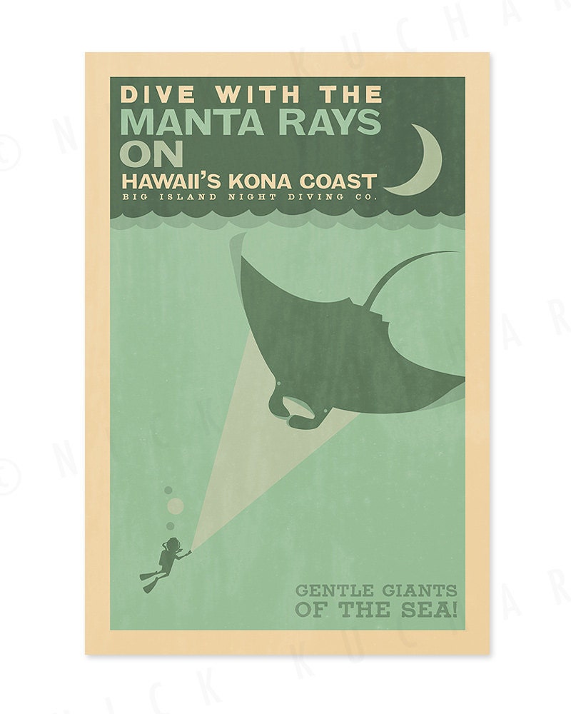Big Island Fun - 12x18 Retro Hawaii Travel Print Series