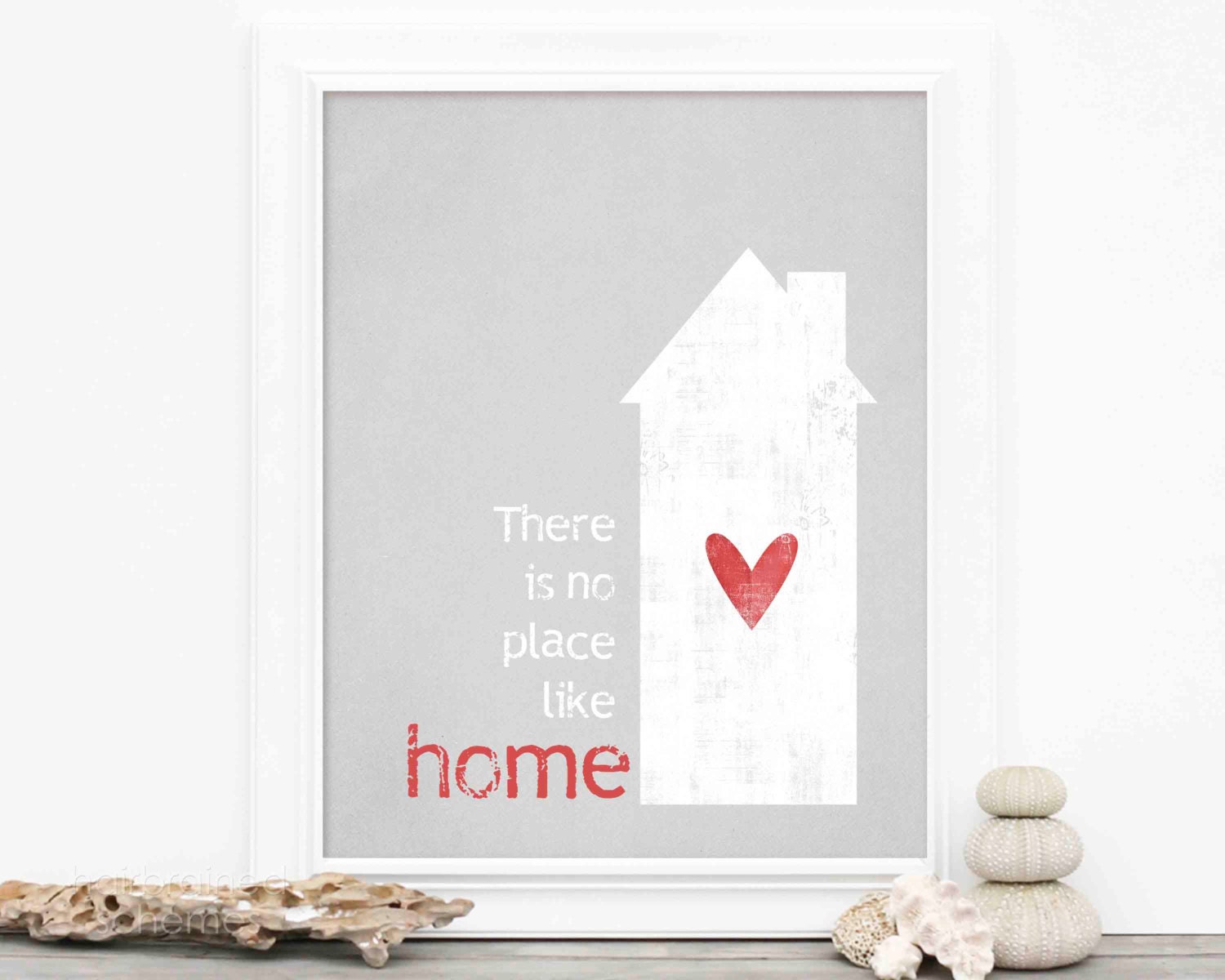 There is No Place Like Home - Digital Art Typography Print