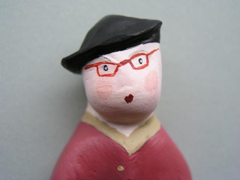 Henrietta - fridge magnet kitchen decor art magnet collectable magnet housewarming gift raspberry pink french style woman parisian chic
