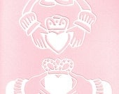 CELTIC Luckenbooth Claddagh 1& 2 - Original Paper Cutting -  8x10" - Marriage - WEDDING - Valentine - Anniversary - Engagement