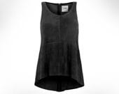 Black Suede Top by J.O.D Size Large