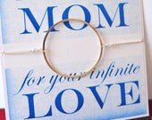 Sterling Silver Eternity Necklace/Mothers Day Eternity Love Necklace/Circle Eternity Necklace/Karma Necklace
