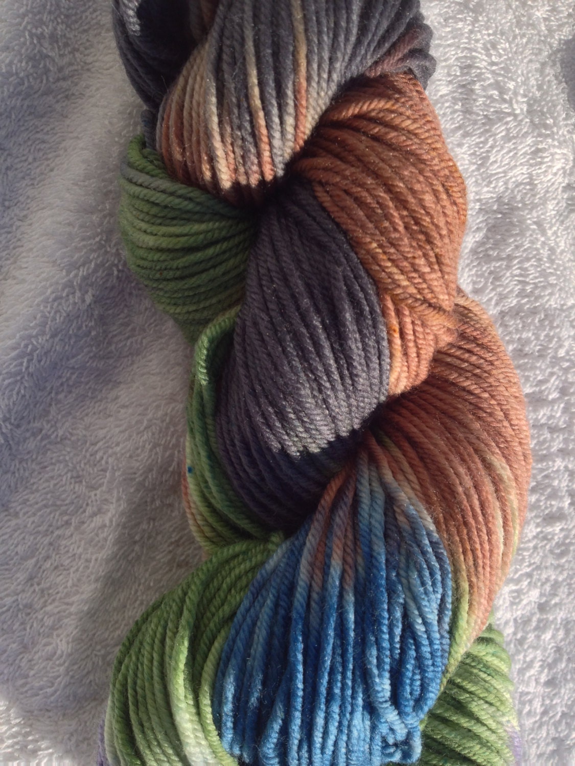 The Governor, Walking Dead Inspired colorway, Handpainted DK Diva Sock Yarn