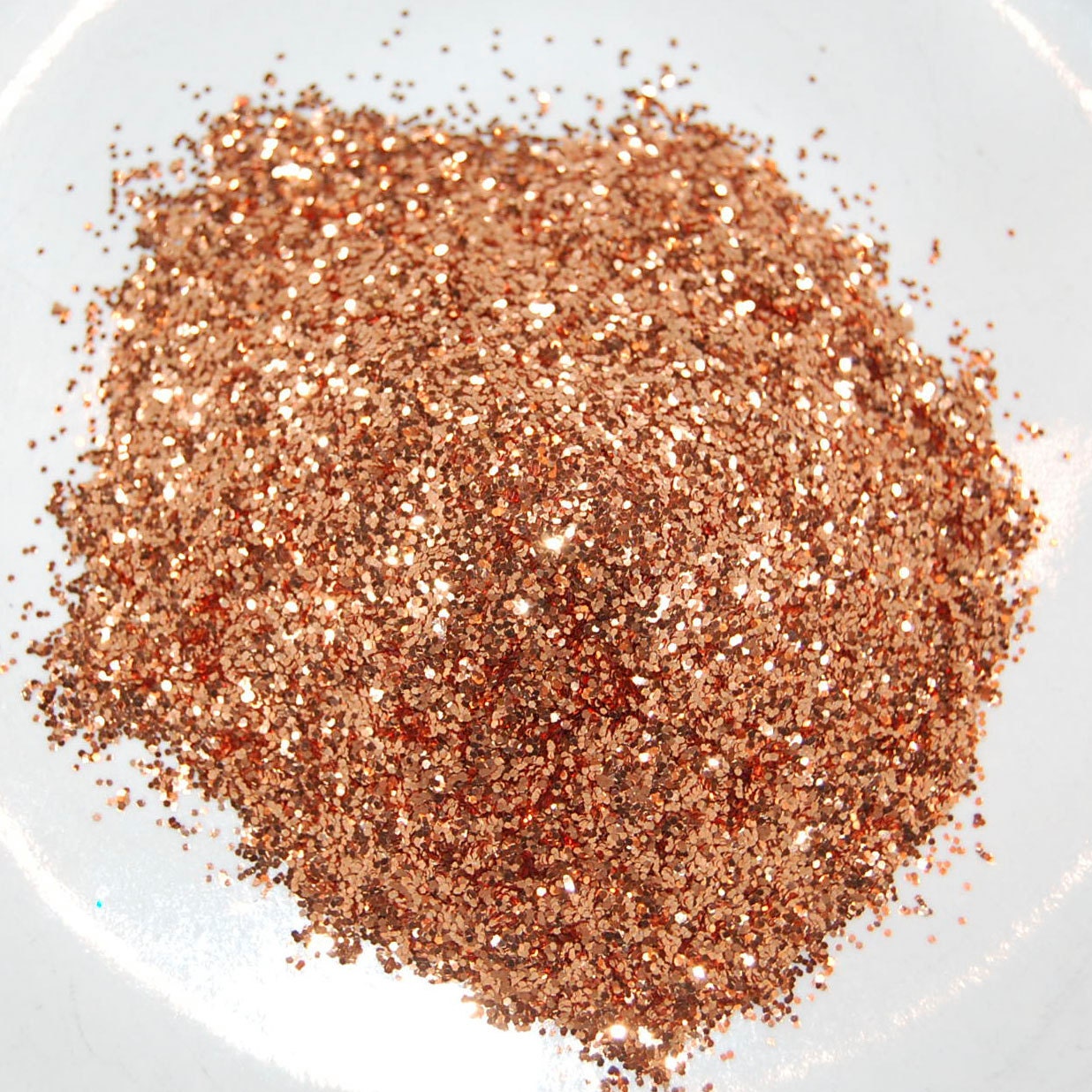 Penny Copper SOLVENT RESISTANT Glitter 0.015 Hex - 1 Fl. Ounce for Glitter Nail Art, Glitter Nail Polish & Glitter Crafts