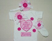 Personalized  Baby Girl Onesie Custom Boutique Bodysuit Handmade Children Clothing  Coming Home Outfit Newborn Infant Clothes