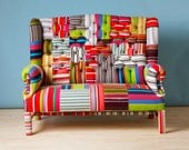 Striped Wing Back-patchwork sofa - namedesignstudio