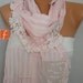 Pale Pink  Shawl Scarf -  Cowl  Scarf Lace Scarf  - Light Pink - Bridesmaid Gift - for Her - Gift - mom - fatwoman
