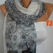 Light Yellow Floral Big Bow Scarf - Shawl Scarf - Cowl Scarf - Spring Summer Scarf - fatwoman