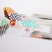 9 DIY Origami Birds - 9 Printed Papers with Origami Bird Pattern  -  3 sizes & 3 colors