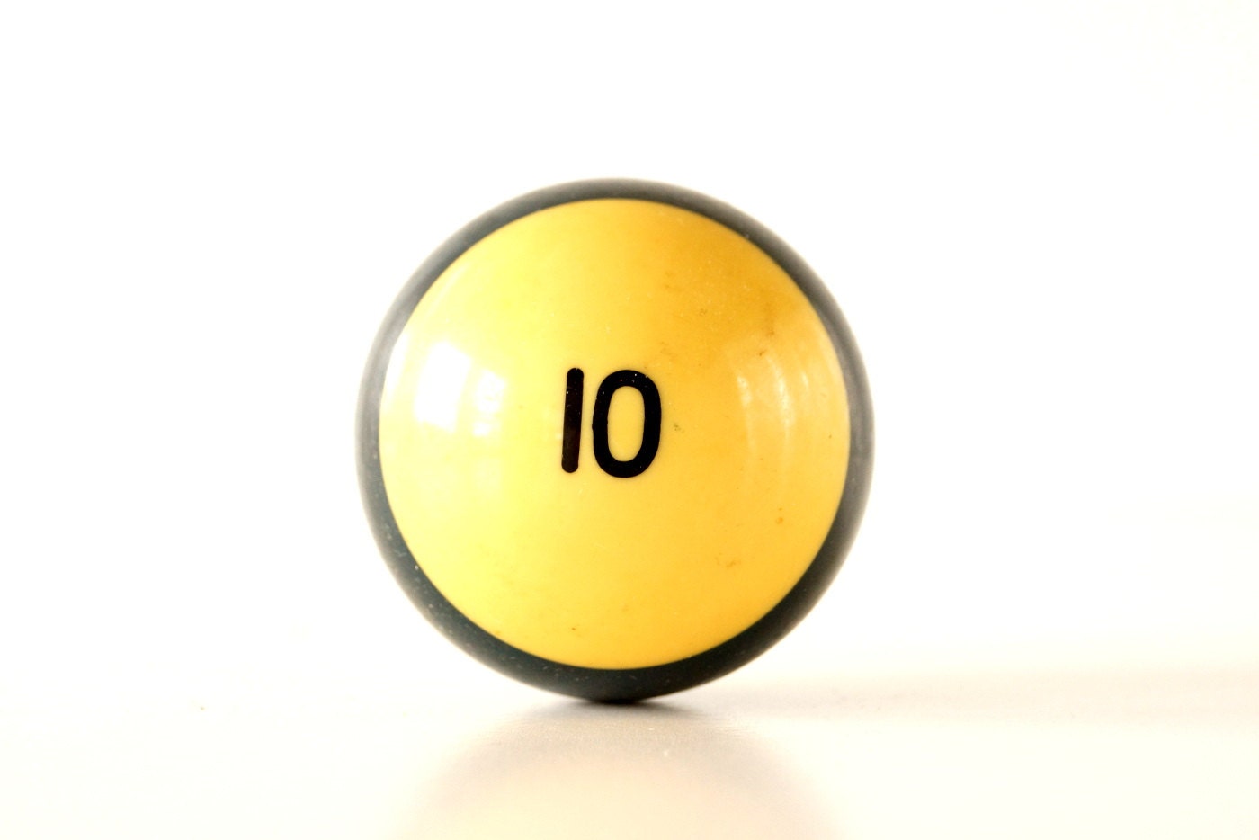 Vintage Blue Striped 10 Pool Ball / Billiard Ball, Standard Regulation Size (2-1/4") - Collectible, Home Decor, Altered Art