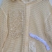 ecru crochet cotton XL hoody hoodie romance gypsy natural vintage lace roses boho cowgirl winter love