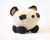 Handmade panda toy, kawaii plush panda, crochet stuffed animal, kids plush, nursery decor, amigurumi animals, crochet geekery