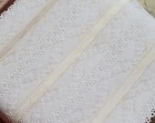 Vintage Trim, Extra Wide Vintage Trim, White Lace Trim, 1 yard