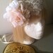 SALE-The Natasha-1920s Floral Cluster Ivory Lace Bandeau Eyelash Veil-Rose Headpiece Vintage Bohemian Bride Wedding-Romantic Downton Abbey