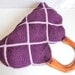 Free shipping HANDMADE & KNITTED BAGS valentine for her, - (purple) seasonal,gift,love,Afghan Crochet Bag, Handbag