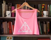 NEW & On Sale - Neon Deathly Hallows Crop Tank