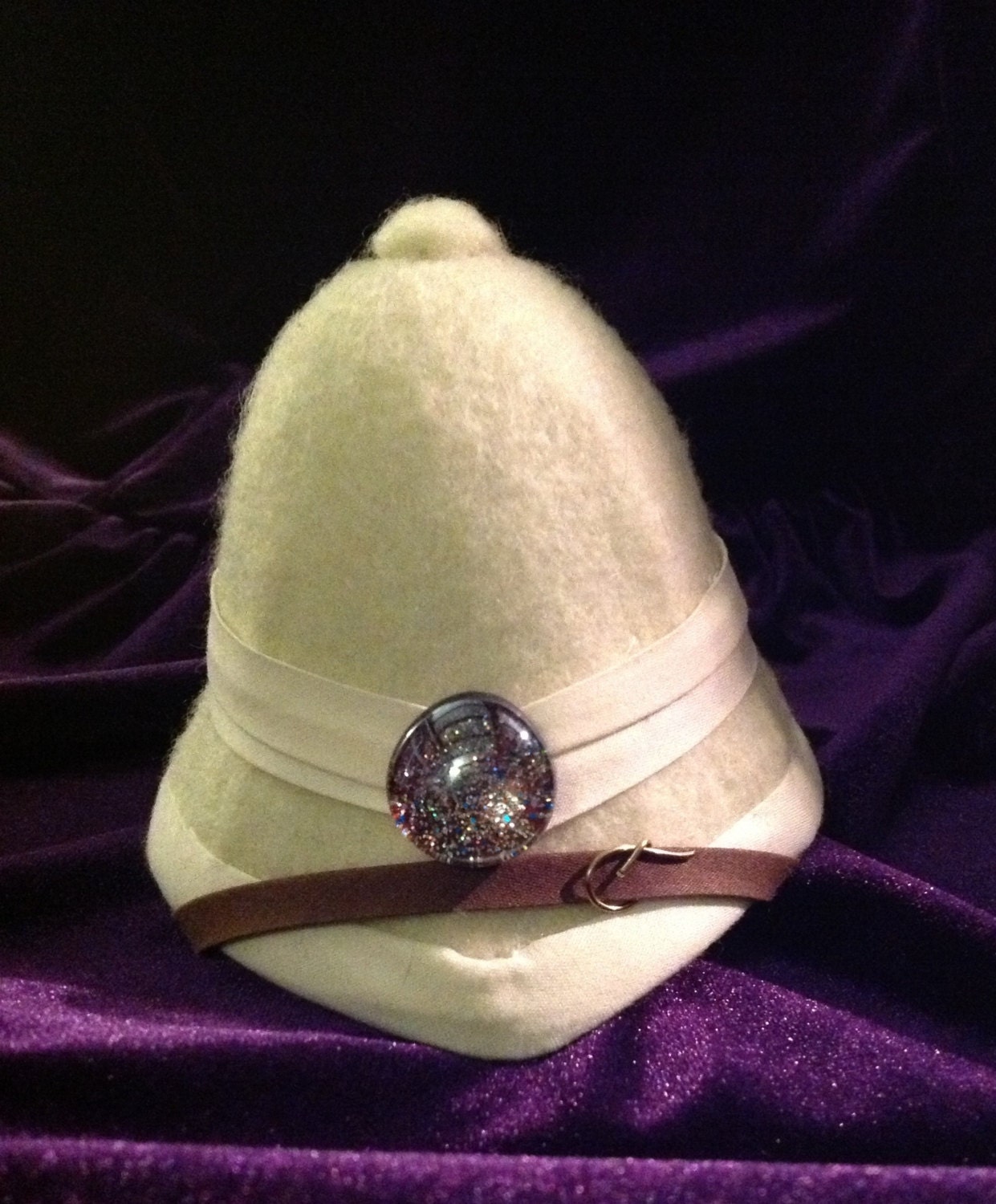 Mini pith helmet, steampunk, hat, fascinator, explorer, adventurer, alternative wedding