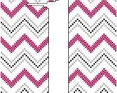 Cross Stitch Pattern for Wedding or Party Table Numbers Chevron Style 1-5
