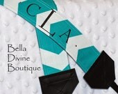 Custom personalized Aqua  camera strap D/SLR Cannon Nikon Chevron fabric