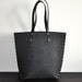 Tote bag urban bag book bag men women rivets bag black synthetic felt with leather straps