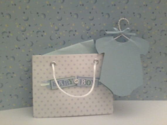 Buy announcement wording gifts - Baby Boy Gift Bag Invitation or Announcement