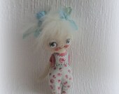 Shabby chic hand painted cloth doll
