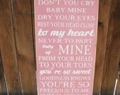 Baby Mine Dumbo Disney Wooden Distressed Sign Wall Hanging