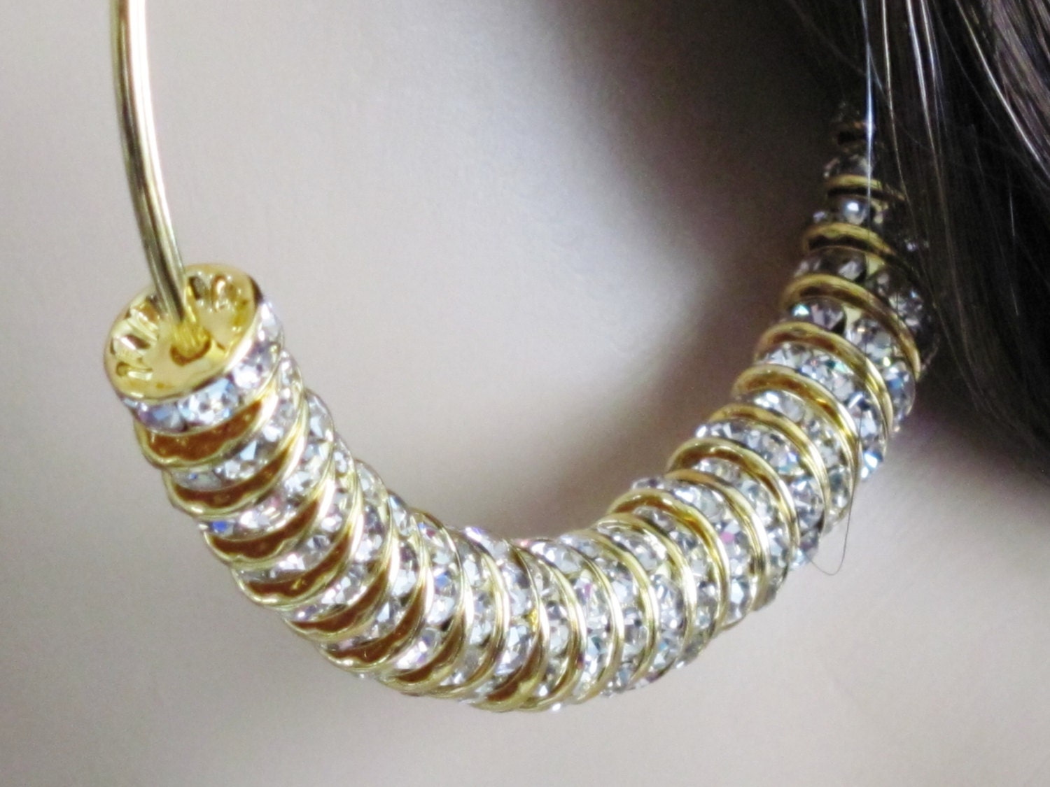 Basketball Wives Earrings Big Gold Hoops by AdornmentsbyDebbie