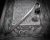 Wicca Pentagram Bookmark with Choice of Stones for your Grimoire or Spellbook. Hairstick. Pagan.