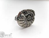 Nautilus Ring. Button Wire Wrapped Cocktail Ring in Your Size. Tentacles. Octopus.