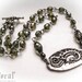 Celtic Dragon Choker Necklace in Moss and Lichen Green. Pagan Wicca Daemon Necklace. Beltane
