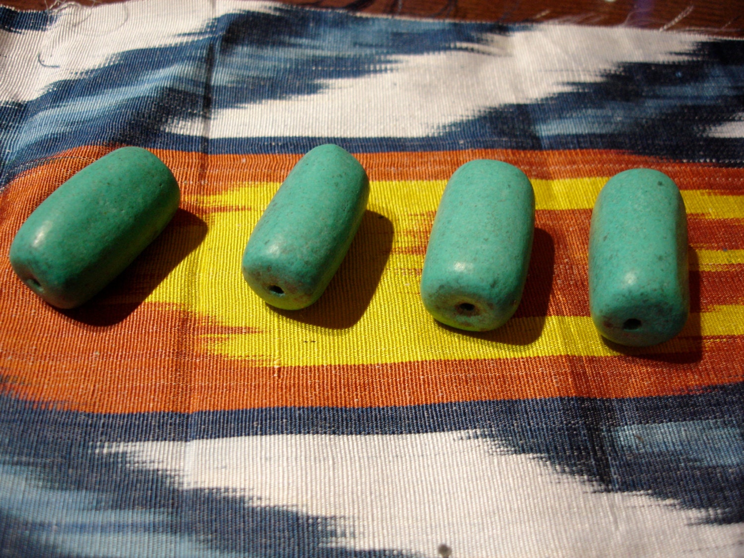 Moroccan green hand made bead