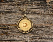 Shotgun Casing Jewelry-Vintage Hawthorne 12 Gauge-Long Range- Necklace- Spent Ammo-Authentic Bullet Casing