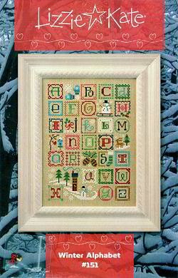 Lizzie Kate Winter Alphabet with Embellishments Cross Stitch Pattern No. 151